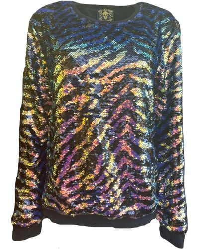 Any Old Iron Zebra Sweatshirt - Multicolor