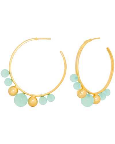 Lavani Jewels Elara Aquamarine Earrings - Multicolor