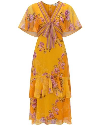 Raishma Katie Yellow Dress - Orange