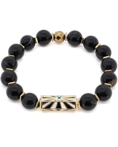 Ebru Jewelry Black Onyx Evil Eye Bracelet