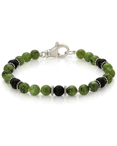 NAiiA Ari Gemstone & Sterling Silver Bracelet - Green