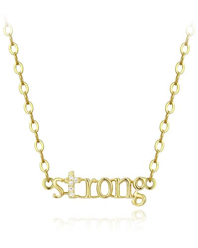 KATHRYN New York Strong Is Who You Are Necklace - Metallic