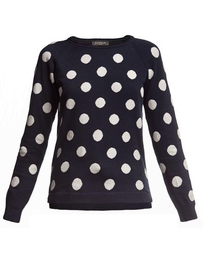 Rumour London Emmy Long Sleeve Polka Dot Sweater - Black