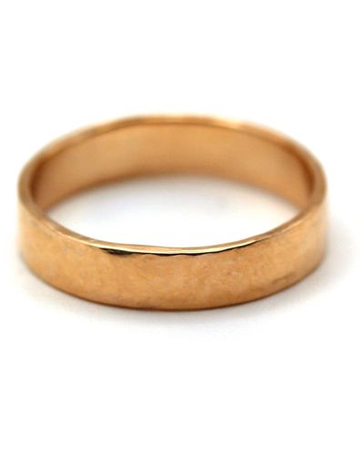 VicStoneNYC Fine Jewelry Unique Hammered Texture Ring - Metallic