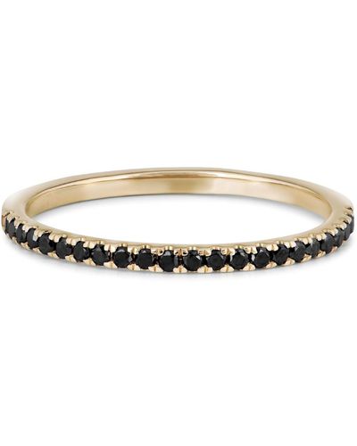 Zohreh V. Jewellery Black Diamond Half Eternity Ring 9k Gold - White