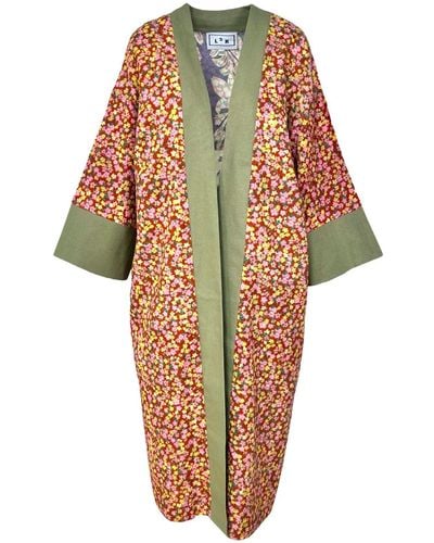 L2R THE LABEL Reversible Kaftan Kimono - Multicolor