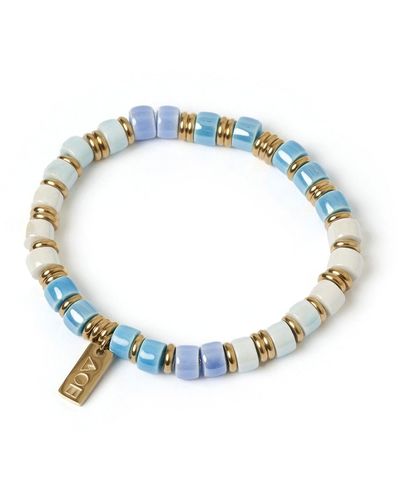 ARMS OF EVE Skylar Ceramic & Gold Bracelet - Blue