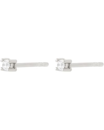 Cartilage Cartel Clear Crystal Studs - White