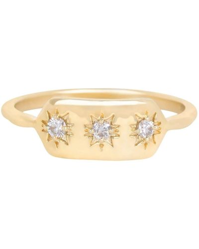 Zohreh V. Jewellery Diamond Starburst Ring 9k - Natural