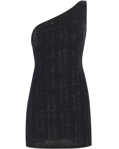 Mirimalist Vega Tweed Mini Dress - Black