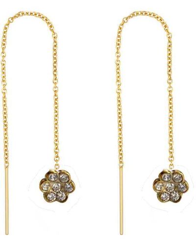 Lily Flo Jewellery Sundance Diamond Threader Earrings - Metallic