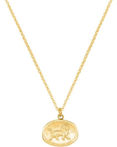 Dower & Hall Lion Story Necklace In Vermeil - Metallic