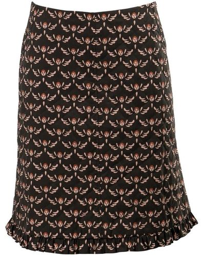 Kristinit Quilted Angel Skirt - Brown