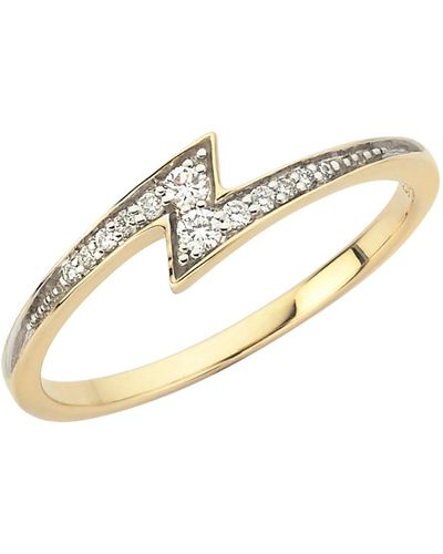 Zoe & Morgan Zap Diamond Ring - Metallic