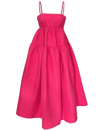 Flainer Camellia Midi Dress - Pink