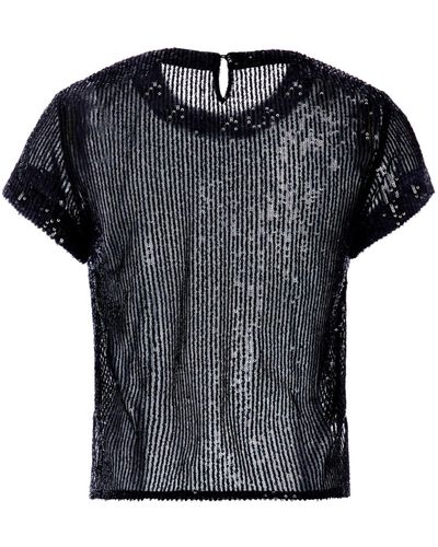 N'Onat Sequin Party T-shirt Top - Black