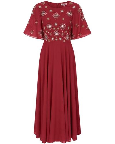 Frock and Frill Kelby Embellished Midaxi Dress - Red
