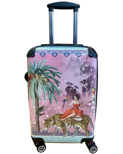 Myrtle & Mary Mary Pink Suitcase - Blue