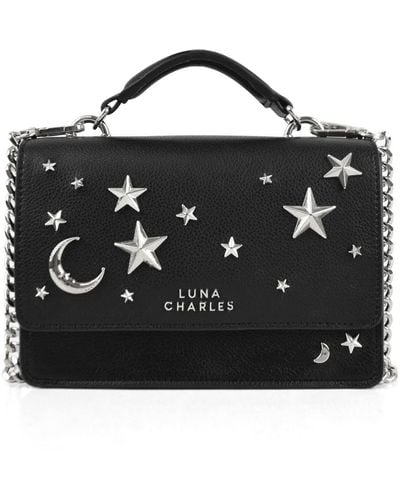 Luna Charles Nova Star Studded Handbag - Black