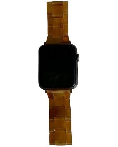 CLOSET REHAB Apple Watch Band In Caramel - Black