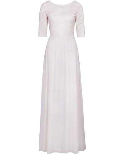 Alie Street London Opal Silk And Lace Wedding Gown In Ivory - White
