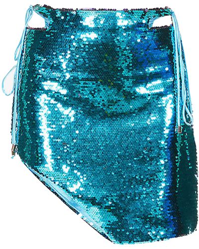 Amy Lynn Hailey Blue Sequin Mini Skirt