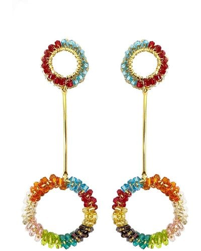 Lavish by Tricia Milaneze Multi & Bowie Handmade Crochet Earrings - Metallic