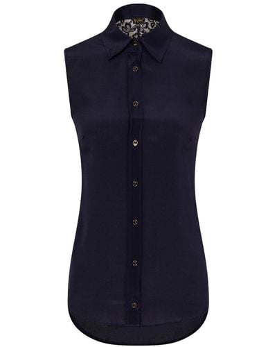 Sophie Cameron Davies Midnight Lace Back Top - Blue