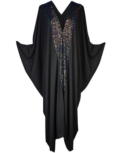 Jennafer Grace Gryphon Deluxe Caftan Kaftan Dress - Black