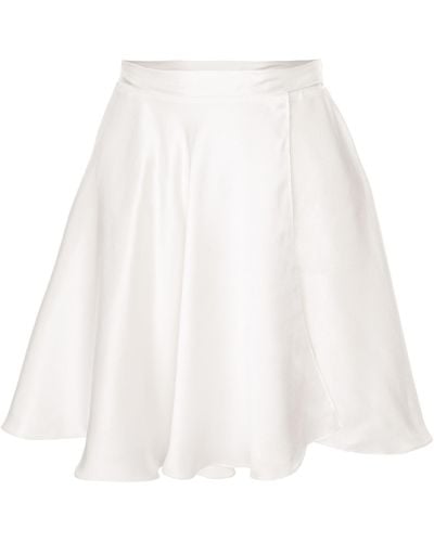 Framboise Yakira Silk Mini Skirt - White