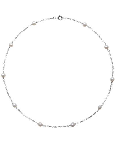 Kiri & Belle Orla Pearl And Chain Sterling Necklace - Metallic