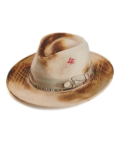 Justine Hats Hand Crafted Fedora Hat - Brown