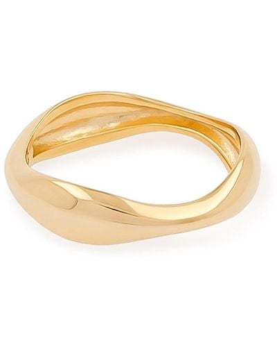 Cote Cache Symmetry Stackable Wave Ring - Metallic