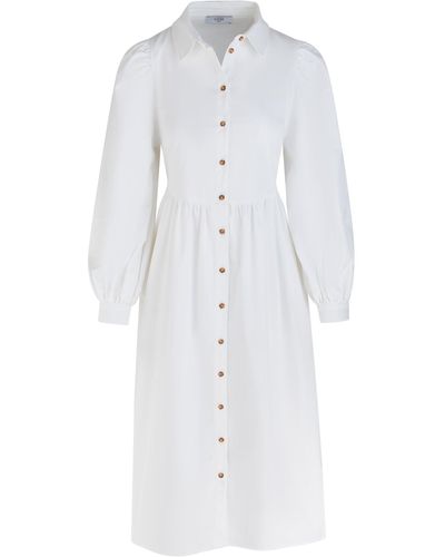 Loom London Shirt Dress Midi Nora - White