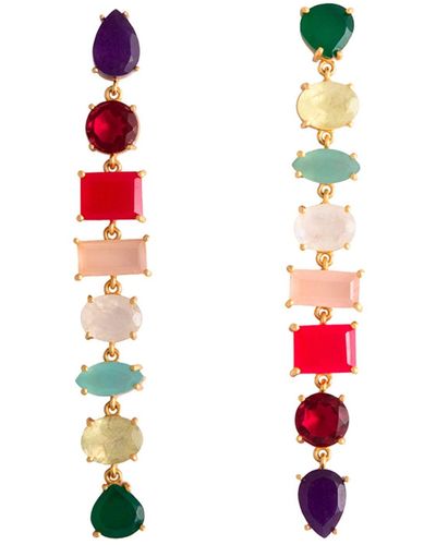 Lavani Jewels Party Multicolored Portobello Earrings - Metallic