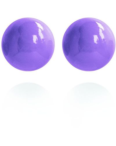Saule Label Gaia Jumbo Earrings In Lavender Mist - Purple
