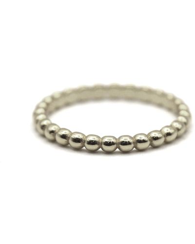VicStoneNYC Fine Jewelry Handmade Eternity Beads Gold Ring - Metallic