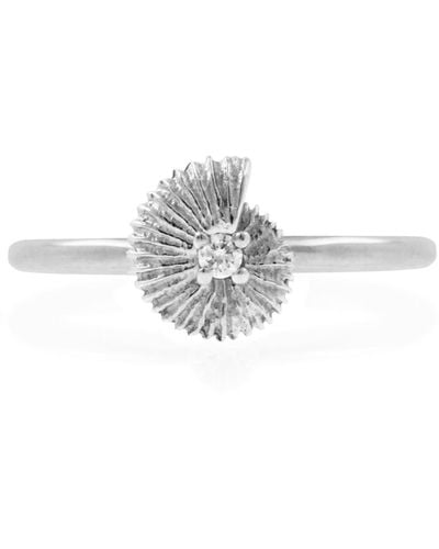 Lee Renee Ammonite Diamond Ring - White