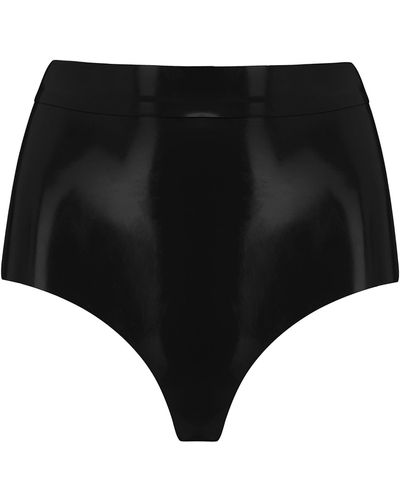 Elissa Poppy Latex Disco Pant - Black