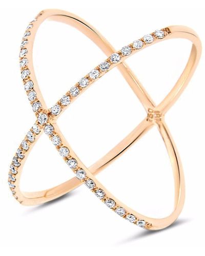 Cosanuova Crisscross Diamond Ring 18k - Metallic