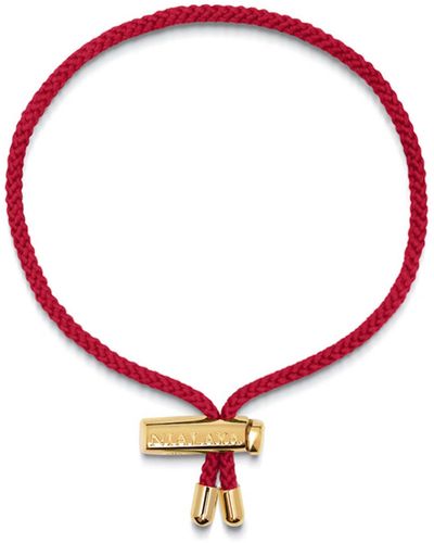 Nialaya Red String Bracelet With Adjustable Lock