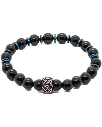 Ebru Jewelry Spiritual Black Onyx Bracelet - Blue