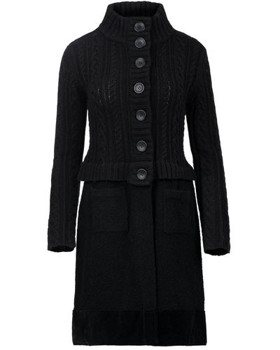 Conquista Jacquard & Boucle Knit Dress With Patch Pockets - Black
