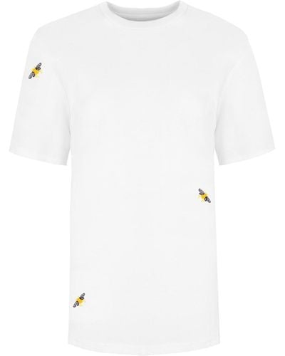INGMARSON Bee Embroidered T-shirt - White