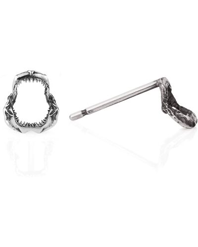 Lee Renee Shark Jawbone Earrings - Metallic
