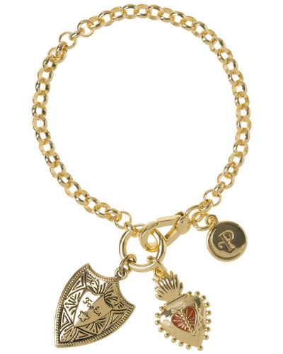 Patroula Jewellery Gold Belcher Courageous Bracelet - Metallic