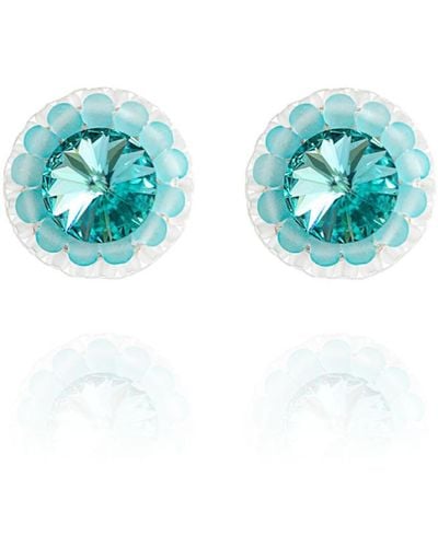Saule Label Cleo Earrings In Turquoise - Blue