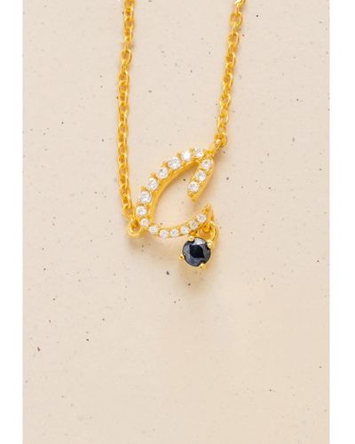 Lavani Jewels Zircon "c" Initial Necklace - Natural