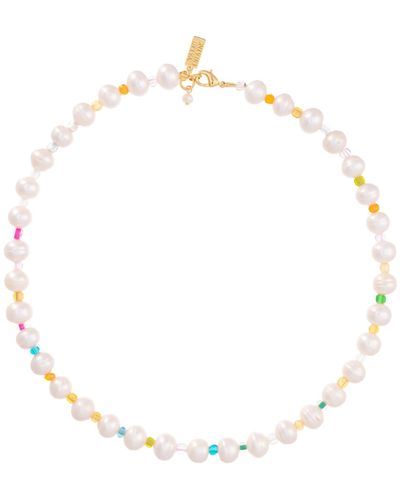 Talis Chains Pearly Deluxe Rainbow Necklace - Metallic