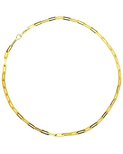 VicStoneNYC Fine Jewelry Dainty Paperclip Chain Vermeil Bracelet - Metallic
